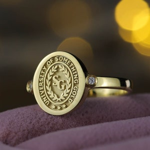 Womens Graduation Rings Utd Etsy