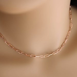 Rose Gold Chain Link Necklace, Chain Necklace, Long Link Chain Necklace, Rose Gold Necklace Chain, Rose Gold Chain, Womens Necklace Chain