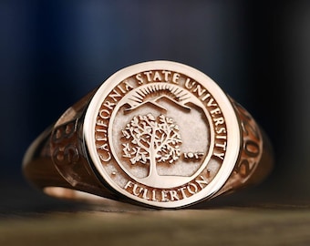 Rose Gold College Class Rings, Class Ring, Gold Graduation Rings, Custom Class Rings, School Rings, Graduation Rings, College Class Rings