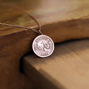 Rosegold Memento Mori Anhänger Halskette, Memento Mori Halskette, Memento Mori Medaillon, Memento Mori Kette, Stoic Halskette, Stoic Schmuck