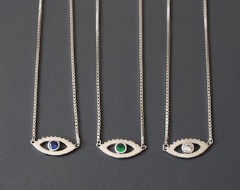 Eye Necklace, Evil Eye Necklace, Blue Evil Eye Necklace, Evil Eye Jewelry, Silver Evil Eye Necklace, Gold Eye Necklace, Eye Pendant Necklace