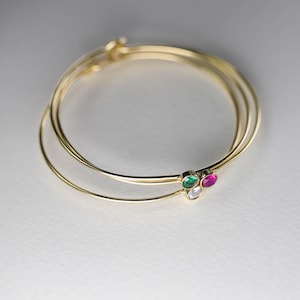 14k Gold Dainty Stackable Bangle Bracelets, Gold Stacking Bracelets, Dainty Bracelets Gold, 14k Gold Bangles, Gold Stackable Bracelets