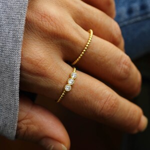 Thin Gold Diamond Ring, Gold Thin Rings, Dainty Gold Rings, Dainty Gold Diamond Ring, Simple Gold Diamond Ring, Dainty 14k Gold Rings, Rings