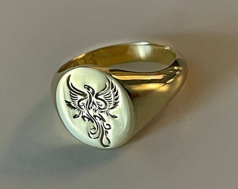 Phoenix signet shop ring