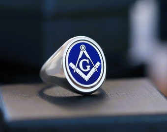 Swivel Masonic Signet Ring, Masonic Signet Ring, Freemason Ring, Free Mason Ring, Mens Masonic Rings, Master Mason Ring, Unique Masonic Ring