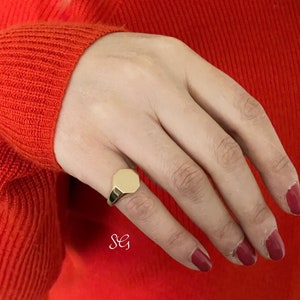 Gold Pinky Ring, Pinky Signet Ring, Gold Signet Ring, 10k Gold Signet Ring, 14k Gold Signet Ring, 14k Gold Pinky Ring, Solid Gold Pinky Ring