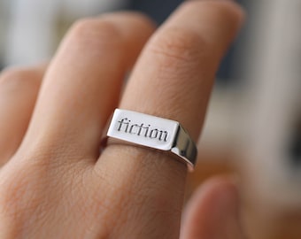 Personalized Rings, Word Rings, Rings with Words, Quote Jewelry, Message Ring, Personalized Jewelry, Custom Word Rings, Custom Name Rings