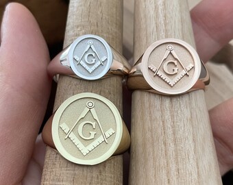 Silver Masonic Rings, Freemason Ring, Masonic Rings, Master Mason Rings, Gold Masonic Rings, Mens Masonic Rings, Masonic Wax Seal Ring, Ring