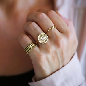 Dainty Gold College Class Rings, Class Ring, Gold Graduation Rings, Custom Class Rings, School Rings, Graduation Rings, College Class Rings