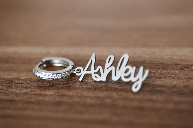 Gold Name Earrings Earrings Name Earrings Name Plate Etsy Singapore