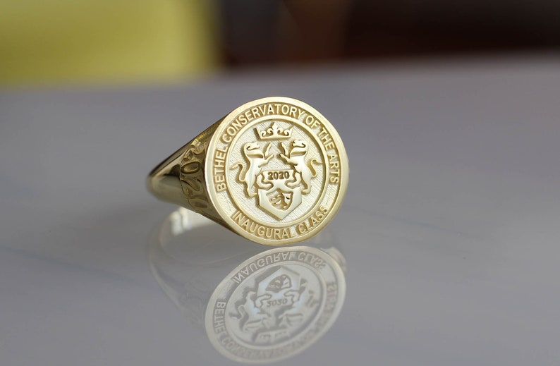 Custom Gold College Class Rings Class Ring Gold Graduation - Etsy