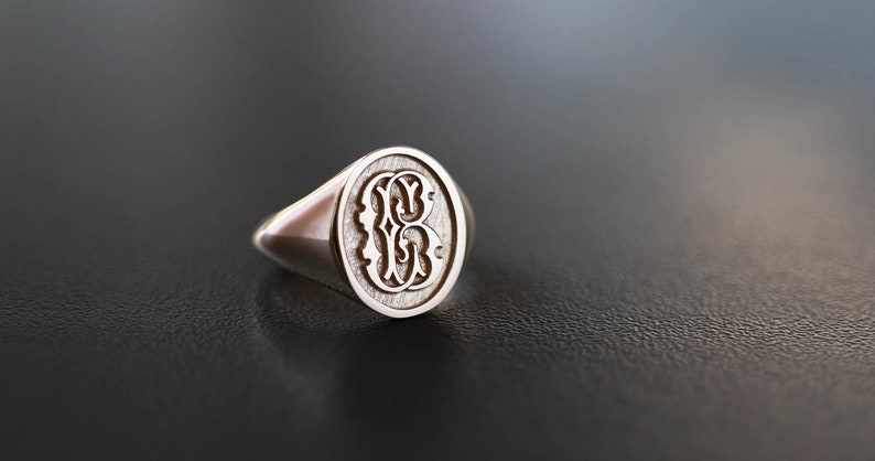 Custom Signet Ring, Engraved Signet Ring, Mens Silver Signet Ring, Personalized Signet Ring, Mens Signet Ring, Personalised Signet Ring image 3