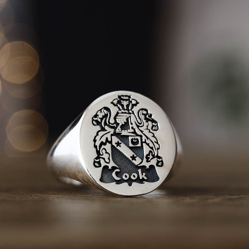 Coat Of Arms Signet Ring Family Crest Rings Family Crest - Etsy
