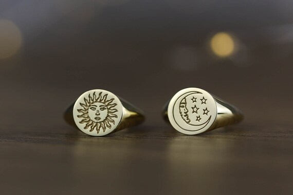 Etsy sun and moon ring deals