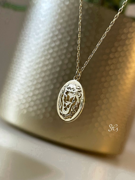 Gold Lion Necklace Lion Necklace Lion 
