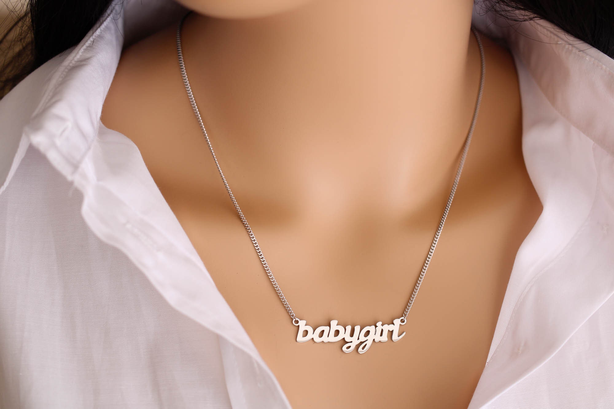 Image Gang gold filled babygirl necklace | ASOS