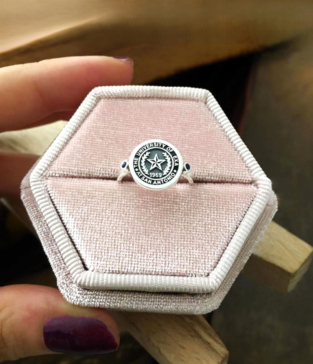 Silver Diamond College Class Rings, Women's Class Ring, Silver ...