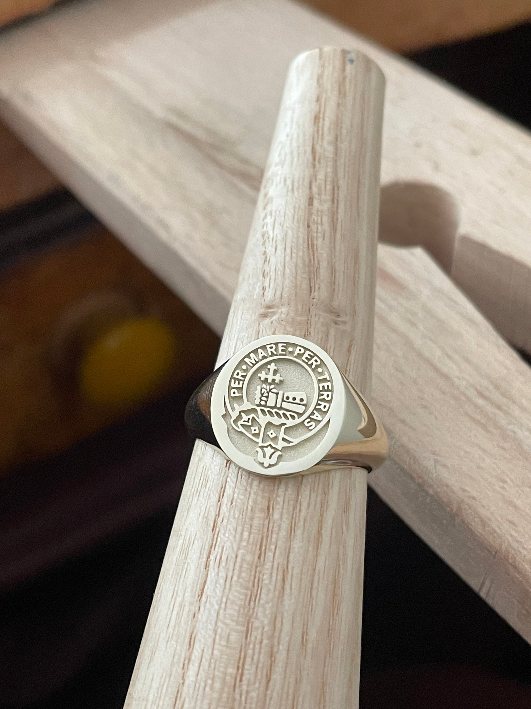 Gold Scottish Ring, Family Crest Rings, Macdonald Clan Ring, Custom ...