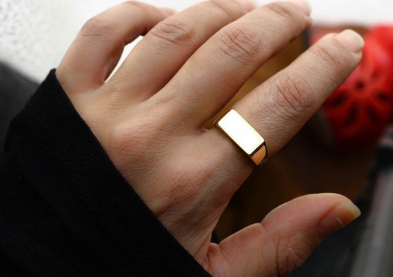 Verjaardag Ring Handgemaakte Ring Graduation Ring 18k Gouden Zegel Ring Sieraden Ringen Zegelringen 
