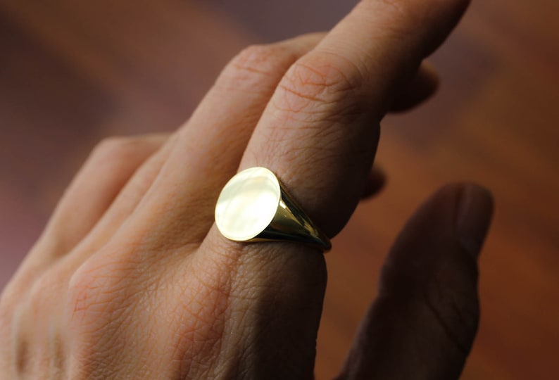 Blank Ring Pinky Ring Ring Silver Etsy