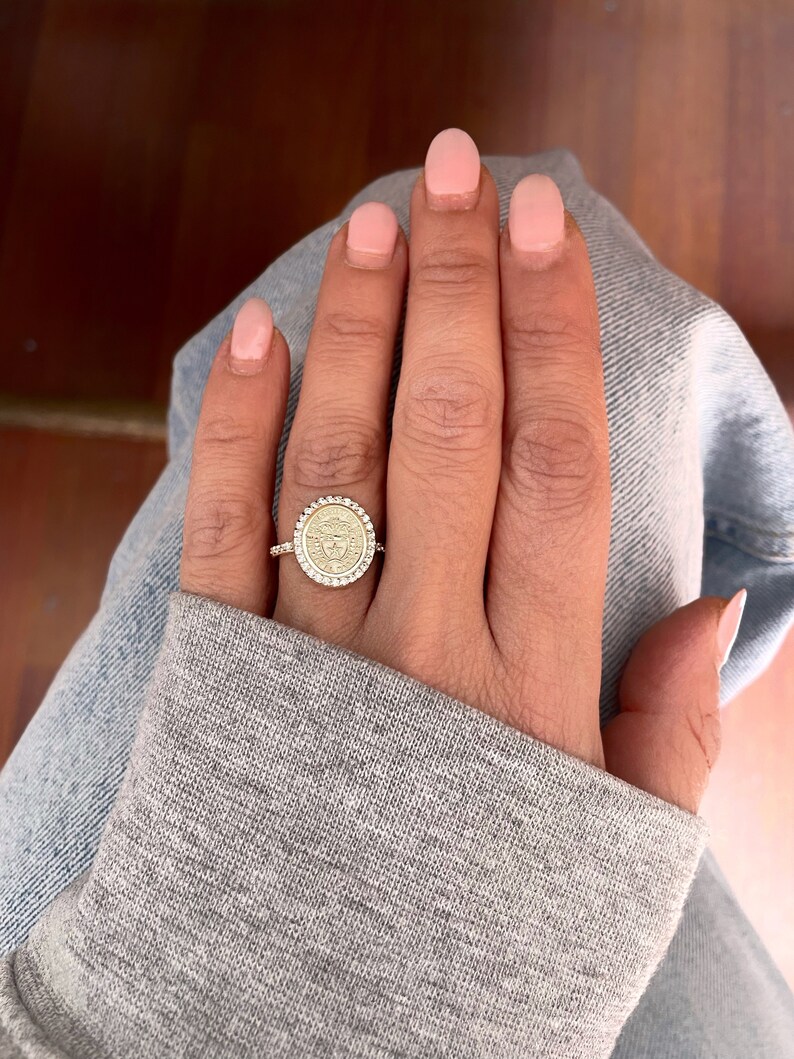 Gold Diamond Pave College Class Rings Women's Class Ring - Etsy