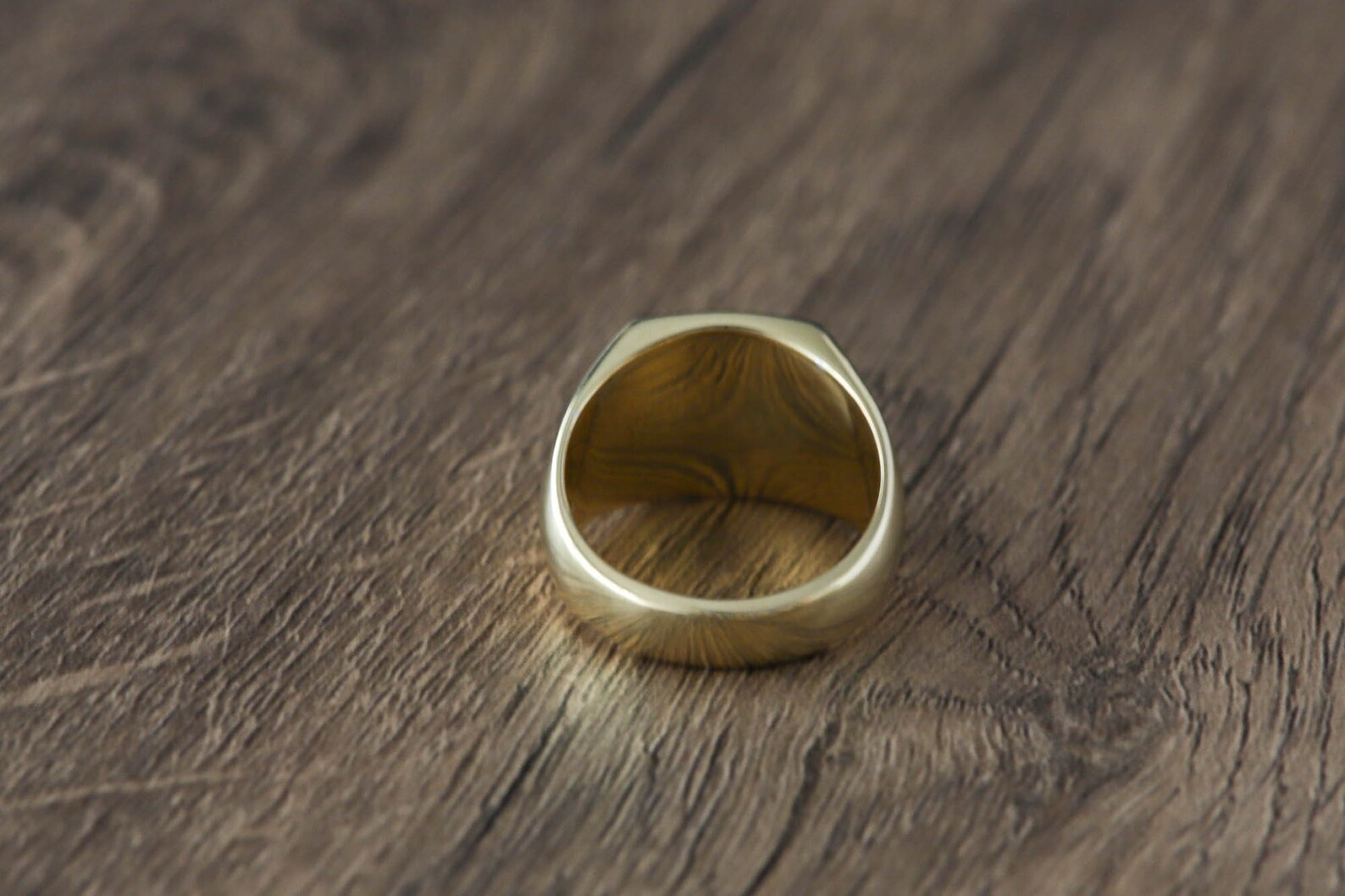 Blue Enamel Gold Griffin Signet Ring, Cushion Signet Ring, Gold Signet ...