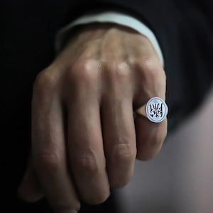 Custom Mens Ring, Engraved Rings for Men, Customized Rings for Him, Custom Made Mens Rings, Engraved Mens Signet Ring, Mens Signet Ring