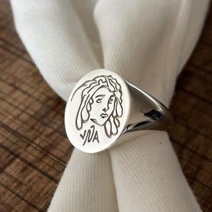 Anello sigillo personalizzato con sigillo di cera, Anello sigillo di cera, Anello sigillo di cera personalizzato, Anello sigillo di cera con stemma di famiglia, Anello timbro di cera, Anello sigillo con sigillo di cera, Sigillo di cera immagine 4