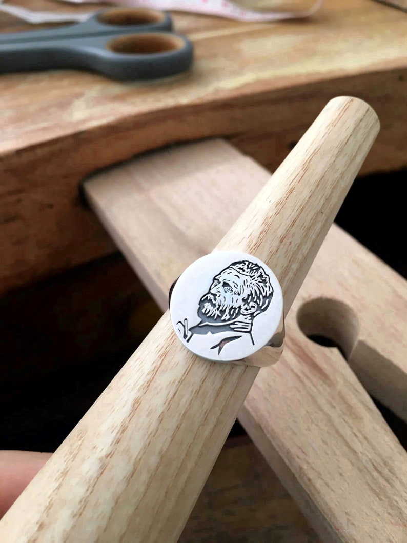 Custom engraved rings custom signet ring engraved signet etsy