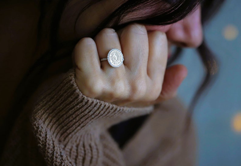 Gold Diamond Pave College Class Rings, Women's Class Ring, Gold ...
