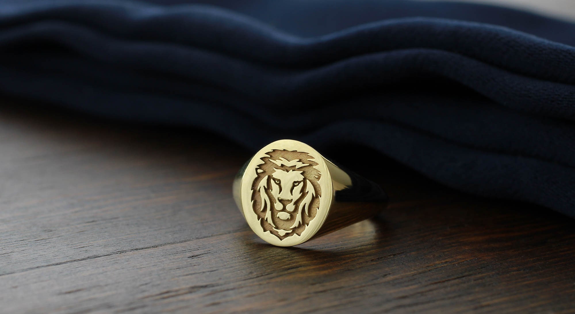 Gold Lion Ring Lion Head Ring Mens Lion Head Ring 14k Gold Etsy