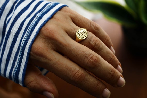 Buy Mitali Jain Gold Initial Ring-Z online