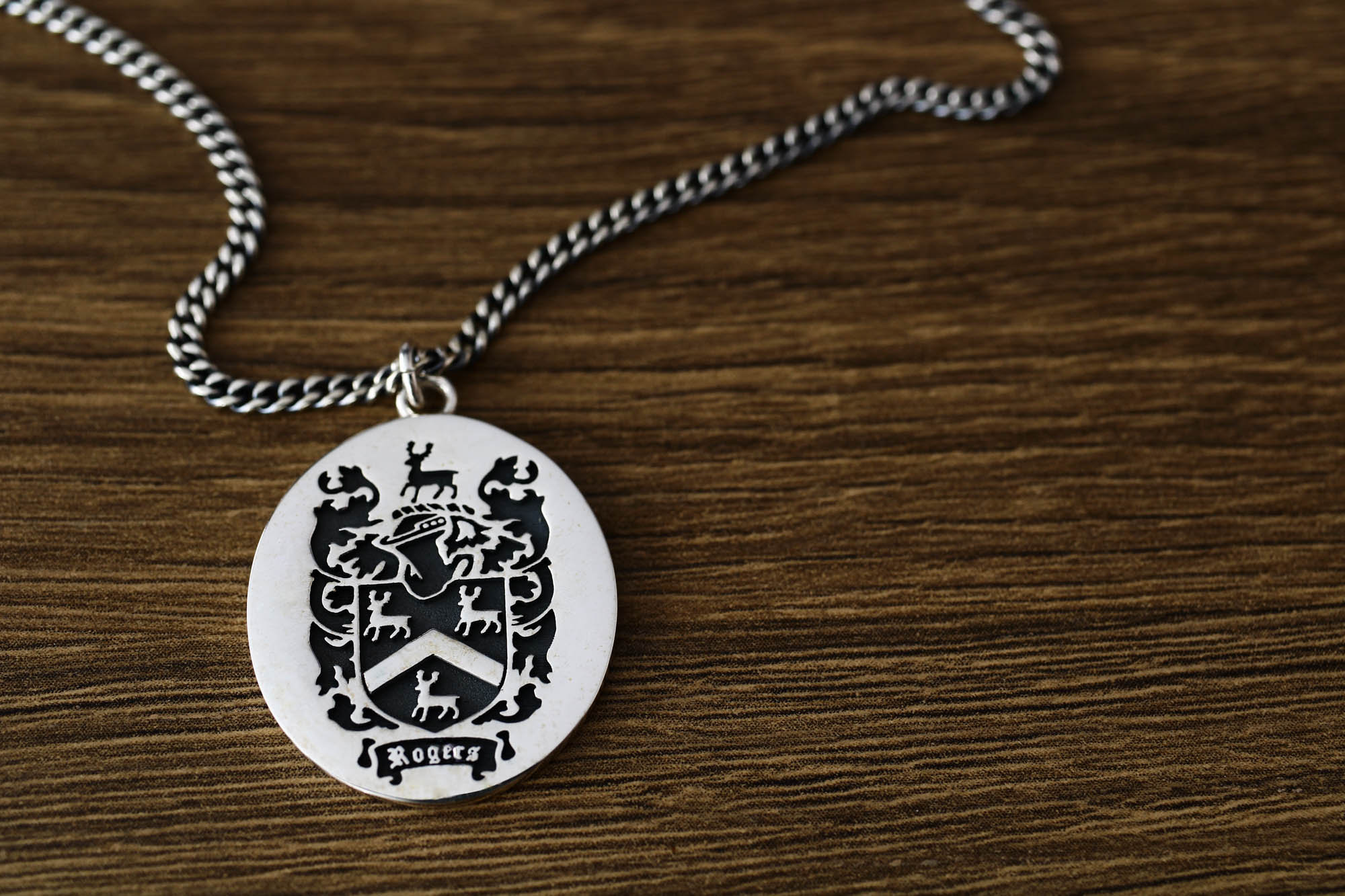 Custom Family Crest Necklace Family Crest Necklace Engraved Etsy