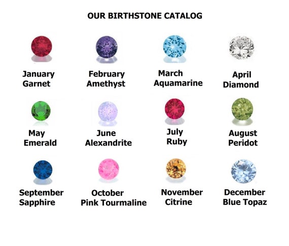 3 Birthstone Ring Sterling Silver Birthstone Rings February Etsy