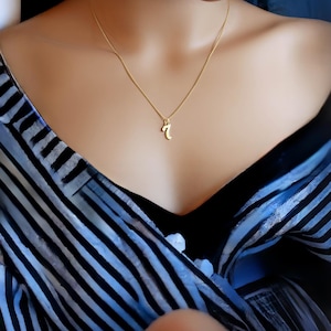 Gold Lucky Number 7 Necklace, Number Necklaces, Sports Number Necklace, Custom Number Necklace, Gold Number Necklace, Number Jewelry