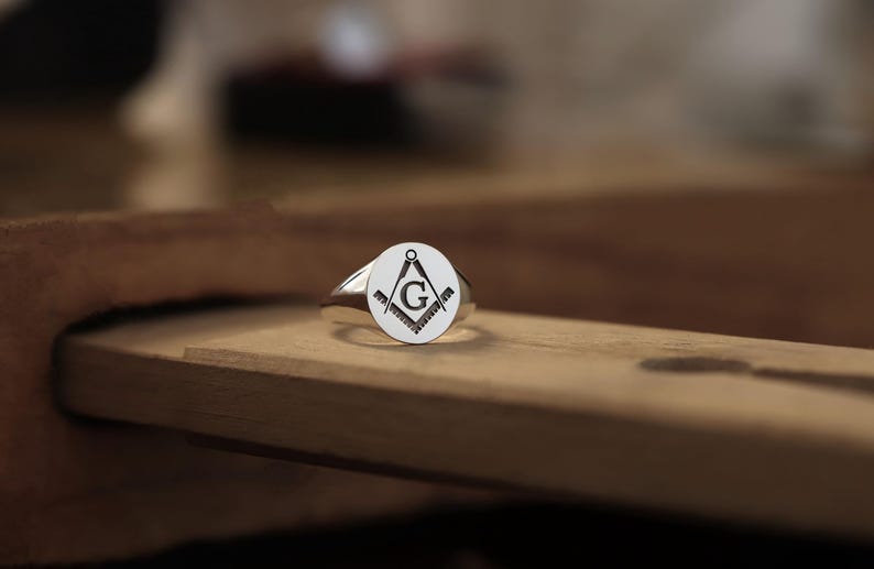 silver free mason ring