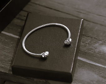 Skeleton Head Bracelet, Silver Skull Bracelet, Skull Bangle, Skull Bracelet, Skeleton Bracelet, Skull Head Bracelet, Skull Jewelry