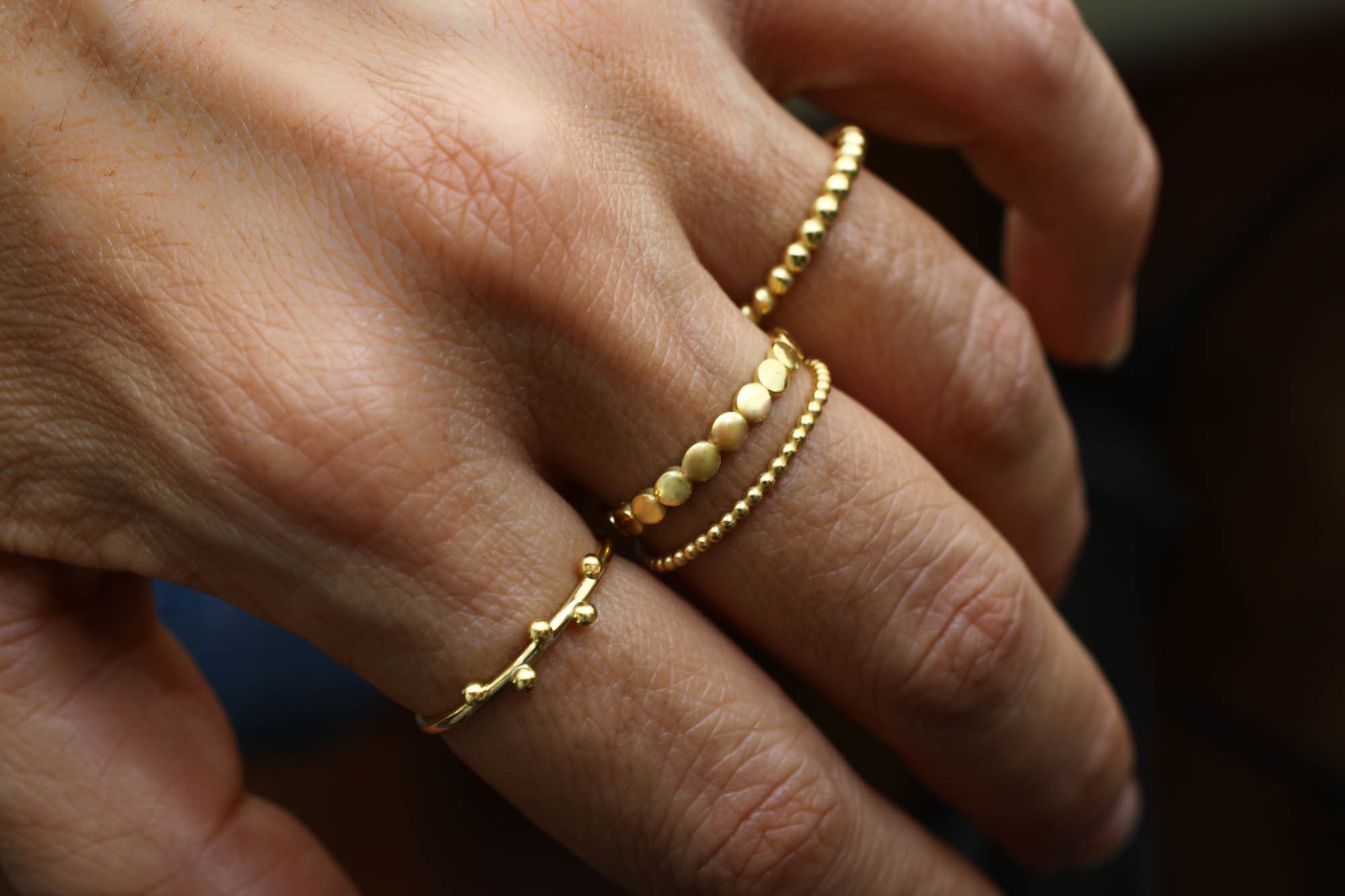 Gold Stackable Rings Thin Gold Rings Stackable Gold Rings Etsy