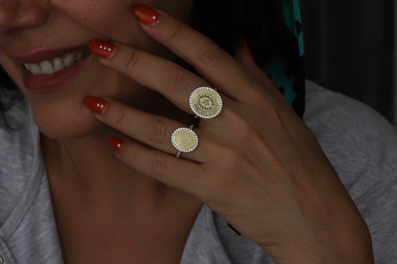 Solid Gold Diamond College Class Rings Women's Class - Etsy