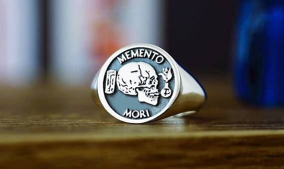 Memento Mori Ring Memento Mori Signet Ring Silver Memento Mori Skull Ring Memento Mori Silver Ring Silver Memento Mori Signet Ring Etsy UK