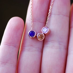 Custom Birthstone Necklace, Multiple Birthstone Necklace, Personalized Necklaces For Mom, Birthstone Necklace For Mom, Necklace For Grandma