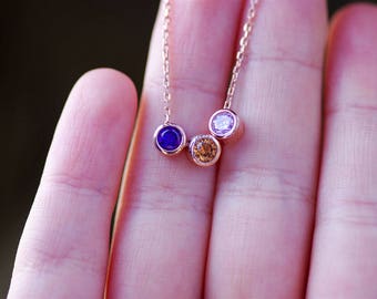 Custom Birthstone Necklace, Multiple Birthstone Necklace, Personalized Necklaces For Mom, Birthstone Necklace For Mom, Necklace For Grandma