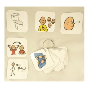 Autism visual communication cards - 30 visual cards to help with emotions and behavior expectations.  Can be customized to fit your needs!