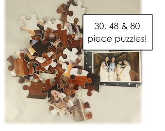 Custom photo puzzle personalized with your picture!  Makes a unique gift. Different sizes & puzzle pieces to choose from