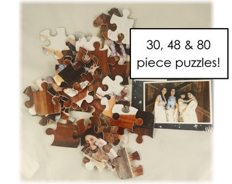 Custom photo puzzle personalized with your picture!  Makes a unique gift. Different sizes & puzzle pieces to choose from