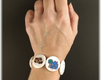 Portable visual schedule. Photo bracelet that is a personalized and wearable picture schedule, perfect for special needs.