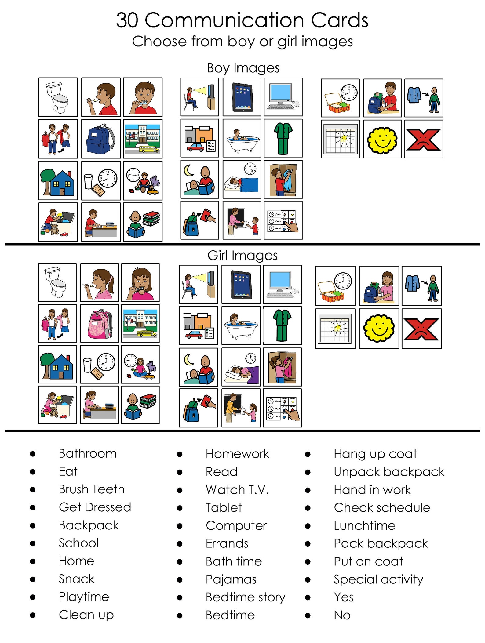 Communication Card Template Communication Card Template