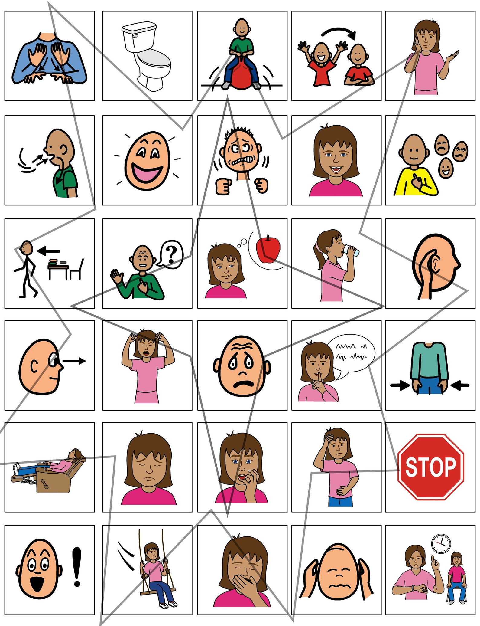 Autism Visual Aid for Behavior and Self Regulation SMALL Etsy