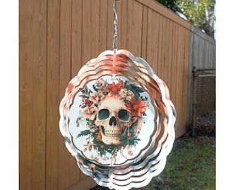 Custom Skull Wind Spinner; choose from many designs and options