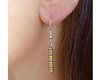 Guitar String Ball End Drop Earrings: Made with repurposed ball ends